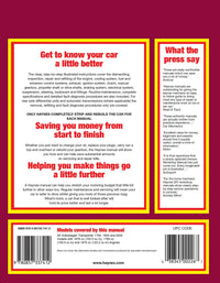 Volkswagen Transporter 1700, 1800 & 2000 (1972-1979) Haynes Repair Manual Printed Book Back Cover