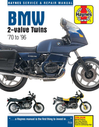 BMW 2-valve twins (1970-1996) Haynes Repair Manual Printed Book Front Cover
