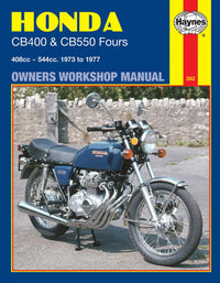 Honda CB400 & CB550 Fours (1973-1977) Haynes Repair Manual Printed Book Front Cover