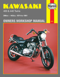 Kawasaki 400 & 440 Twins (1974-1981) Haynes Repair Manual Printed Book Front Cover