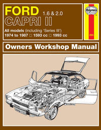 Ford Capri II (and III) 1.6 & 2.0 (1974-1987) Haynes Repair Manual Printed Book Front Cover