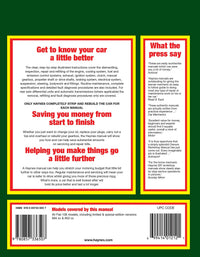 Fiat 126 (1973-1987) Haynes Repair Manual Printed Book Back Cover