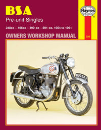 BSA Pre-unit Singles (1954-1961) Haynes Repair Manual Printed Book Front Cover