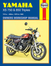 Yamaha XS750 & 850 Triples (1976-1985) Haynes Repair Manual Printed Book Front Cover