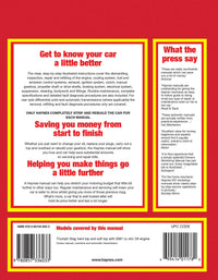 Triumph Stag (1970-1978) Haynes Repair Manual Printed Book Back Cover