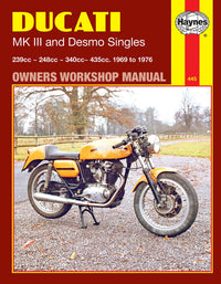 Ducati MK III & Desmo Singles (1969-1976) Haynes Repair Manual Printed Book Front Cover