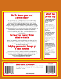 MGA (1955-1962) Haynes Repair Manual Printed Book Back Cover