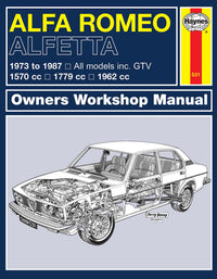 Alfa Romeo Alfetta (1973-1987) Haynes Repair Manual Printed Book Front Cover