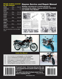 Honda CB750 & CB900 dohc Fours (1978-1984) Haynes Repair Manual Printed Book Back Cover