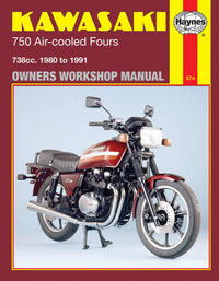 Kawasaki 750 Air-cooled Fours (1980-1991) Haynes Repair Manual Printed Book Front Cover
