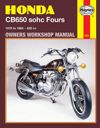 Honda CB650 sohc Fours (1978-1984) Haynes Repair Manual Printed Book Front Cover