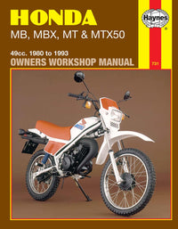 Honda MB, MBX, MT & MTX50 (1980-1993) Haynes Repair Manual Printed Book Front Cover