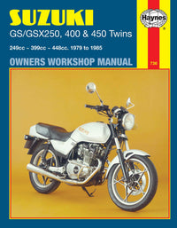 Suzuki GS/GSX250, 400 & 450 Twins (1979-1985) Haynes Repair Manual Printed Book Front Cover