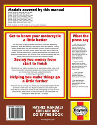 Suzuki 100, 125, 185 & 250 Air-cooled Trail bikes (1979-1989) Haynes Repair Manual Printed Book Back Cover