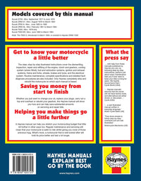 Suzuki GT, ZR & TS50 (1977-1990) Haynes Repair Manual Printed Book Back Cover