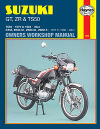 Suzuki GT, ZR & TS50 (1977-1990) Haynes Repair Manual Printed Book Front Cover