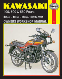 Kawasaki 400, 500 & 550 Fours (1979-1991) Haynes Repair Manual Printed Book Front Cover