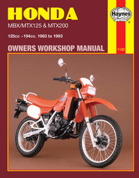 Honda MBX/MTX125 & MTX200 (1983-1993) Haynes Repair Manual Printed Book Front Cover