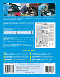 Volvo 740 & 760 Petrol (1982-1991) Haynes Repair Manual Printed Book Back Cover