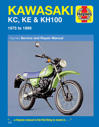 Kawasaki KC, KE & KH100 (1975-1999) Haynes Repair Manual Printed Book Front Cover