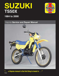 Suzuki TS50X (1984-2000) Haynes Repair Manual Printed Book Front Cover