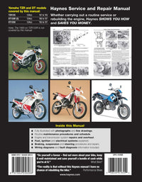 Yamaha TZR125 (1987-1993) & DT125R/X (1988-2007) Haynes Repair Manual Printed Book Back Cover