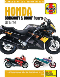 Honda CBR600F1 & 1000F Fours (1987-1996) Haynes Repair Manual Printed Book Front Cover