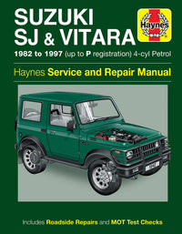 Suzuki SJ Series, Samurai & Vitara (4-cyl) Petrol (1982-1997) Haynes Repair Manual Printed Book Front Cover