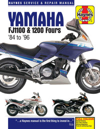 Yamaha FJ1100 & 1200 Fours (1984-1996) Haynes Repair Manual Printed Book Front Cover