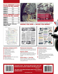 Honda CBR600F2 & F3 Fours (1991-1998) Haynes Repair Manual Printed Book Back Cover