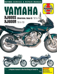 Yamaha XJ600S (Diversion, Seca II) & XJ600N Fours (1992-2003) Haynes Repair Manual Printed Book Front Cover