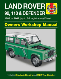 Land Rover 90, 110 & Defender Diesel (1983-2007) Haynes Repair Manual Printed Book Front Cover