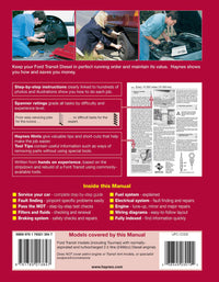 Ford Transit Diesel (Feb 1986-1999) Haynes Repair Manual Printed Book Back Cover