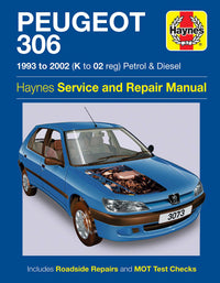 Peugeot 306 Petrol & Diesel (1993-2002) Haynes Repair Manual Printed Book Front Cover