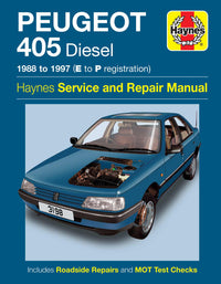 Peugeot 405 Diesel (1988-1997) Haynes Repair Manual Printed Book Front Cover