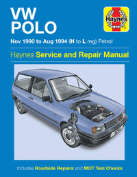 Volkswagen Polo Petrol (Nov 1990-Aug 1994) Haynes Repair Manual Printed Book Front Cover