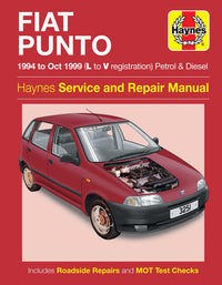Fiat Punto Petrol & Diesel (1994-Oct 1999) Haynes Repair Manual Printed Book Front Cover