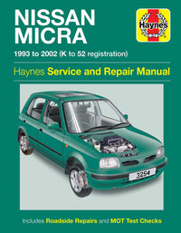 Nissan Micra (1993-2002) Haynes Repair Manual Printed Book Front Cover