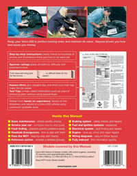 Volvo 850 Petrol (1992-1996) Haynes Repair Manual Printed Book Back Cover
