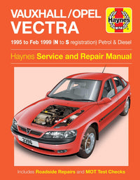 Vauxhall/Opel Vectra Petrol & Diesel (1995-Feb 1999) Haynes Repair Manual Printed Book Front Cover
