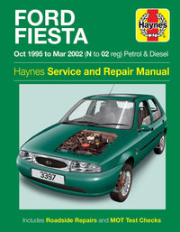 Ford Fiesta Petrol & Diesel (Oct 1995-Mar 2002) Haynes Repair Manual Printed Book Front Cover