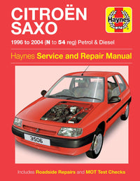 Citroen Saxo Petrol & Diesel (1996-2004) Haynes Repair Manual Printed Book Front Cover