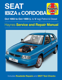 Seat Ibiza & Cordoba Petrol & Diesel (Oct 1993-Oct 1999) Haynes Repair Manual Printed Book Front Cover