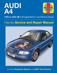 Audi A4 Petrol & Diesel (1995-2000) Haynes Repair Manual Printed Book Front Cover