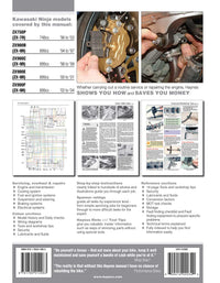 Kawasaki Ninja ZX-7R & ZX-9R (1994-2004) Haynes Repair Manual Printed Book Back Cover