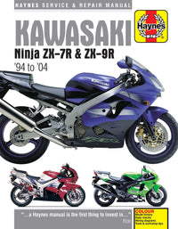 Kawasaki Ninja ZX-7R & ZX-9R (1994-2004) Haynes Repair Manual Printed Book Front Cover