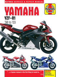 Yamaha YZF-R1 (1998-2003) Haynes Repair Manual Printed Book Front Cover