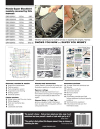 Honda CBR1100XX Super Blackbird (1997-2007) Haynes Repair Manual Printed Book Back Cover
