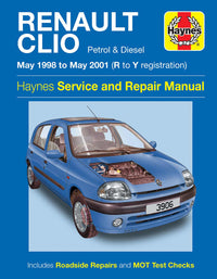 Renault Clio Petrol & Diesel (May 1998-May 2001) Haynes Repair Manual Printed Book Front Cover
