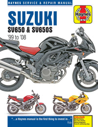 Suzuki SV650 & SV650S (1999-2008) Haynes Repair Manual Printed Book Front Cover
